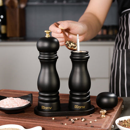 Mervano peper- en zoutmolenset - Luxe eikenhouten design - Mariv
