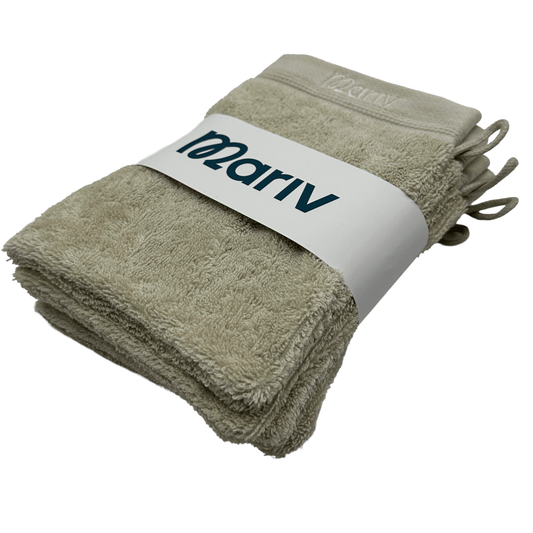 Set 4x Washandjes Rivéma Beige - Mariv